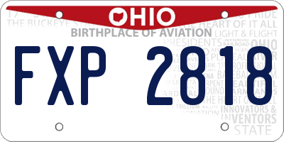 OH license plate FXP2818
