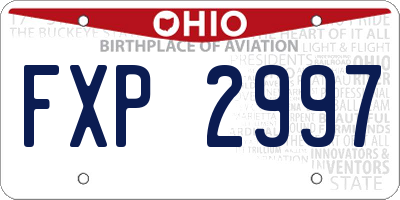 OH license plate FXP2997