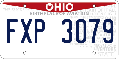 OH license plate FXP3079