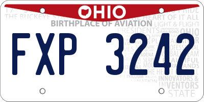 OH license plate FXP3242