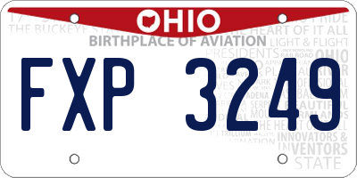 OH license plate FXP3249