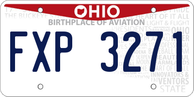 OH license plate FXP3271