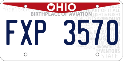 OH license plate FXP3570