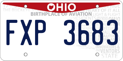 OH license plate FXP3683