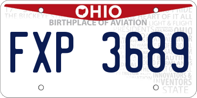 OH license plate FXP3689
