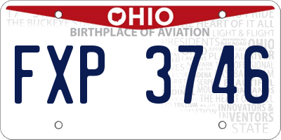 OH license plate FXP3746