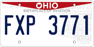 OH license plate FXP3771