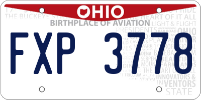 OH license plate FXP3778
