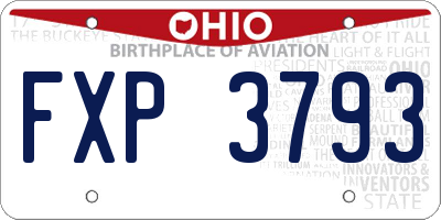OH license plate FXP3793