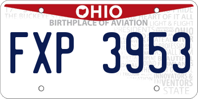 OH license plate FXP3953