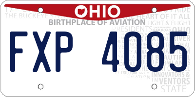 OH license plate FXP4085