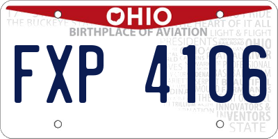 OH license plate FXP4106