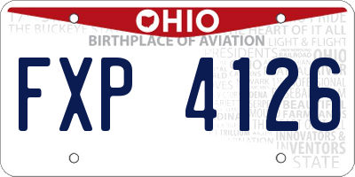 OH license plate FXP4126
