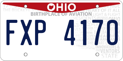 OH license plate FXP4170
