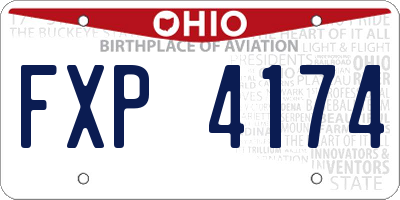 OH license plate FXP4174