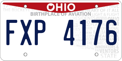 OH license plate FXP4176