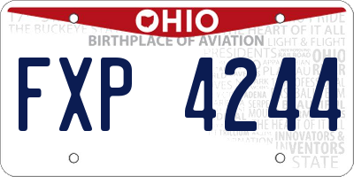 OH license plate FXP4244