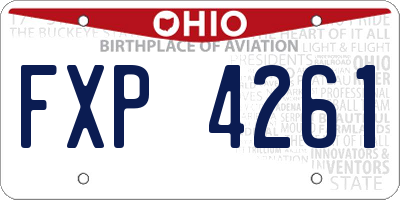 OH license plate FXP4261