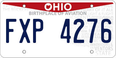 OH license plate FXP4276