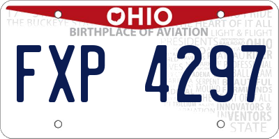 OH license plate FXP4297