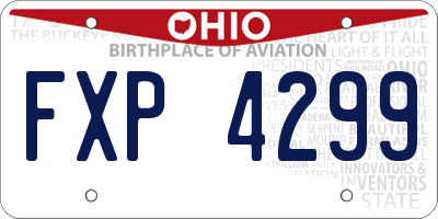 OH license plate FXP4299