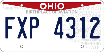 OH license plate FXP4312