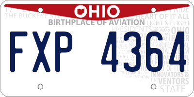 OH license plate FXP4364