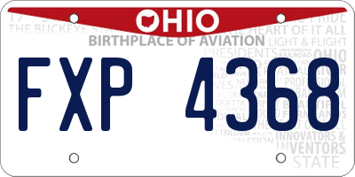 OH license plate FXP4368