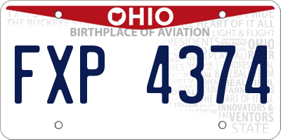 OH license plate FXP4374