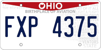 OH license plate FXP4375