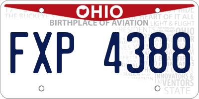 OH license plate FXP4388