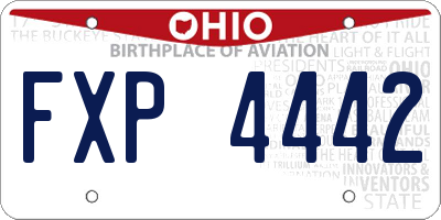 OH license plate FXP4442