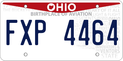 OH license plate FXP4464