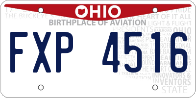 OH license plate FXP4516