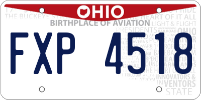 OH license plate FXP4518
