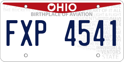 OH license plate FXP4541