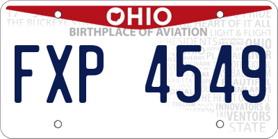 OH license plate FXP4549