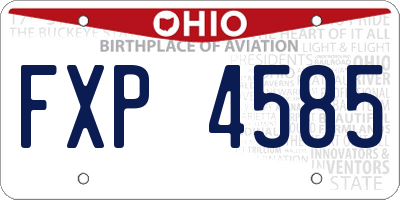 OH license plate FXP4585