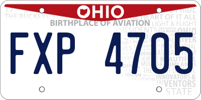 OH license plate FXP4705