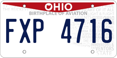OH license plate FXP4716
