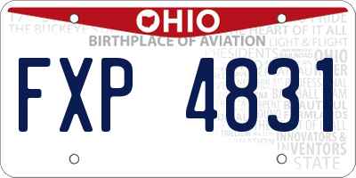 OH license plate FXP4831