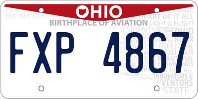 OH license plate FXP4867