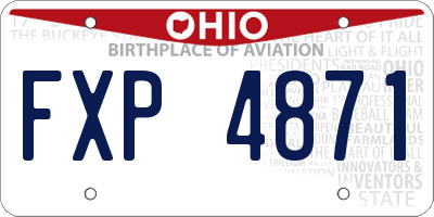OH license plate FXP4871