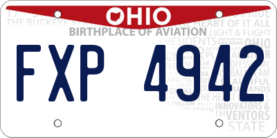 OH license plate FXP4942