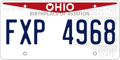 OH license plate FXP4968