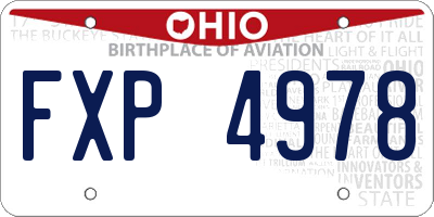 OH license plate FXP4978
