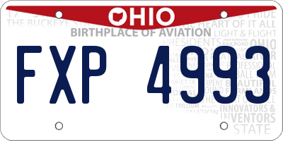 OH license plate FXP4993
