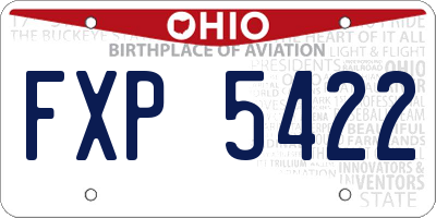 OH license plate FXP5422