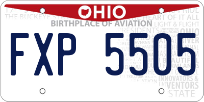 OH license plate FXP5505