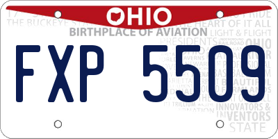 OH license plate FXP5509